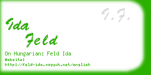 ida feld business card